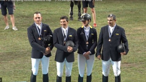 СБОРНАЯ УКРАИНЫ ПО КОНКУРУ ЗАВОЕВАЛА БРОНЗУ В АФИНАХ (CSIO2*-W NATIONS CUP)