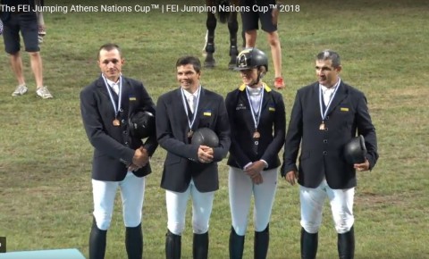 СБОРНАЯ УКРАИНЫ ПО КОНКУРУ ЗАВОЕВАЛА БРОНЗУ В АФИНАХ (CSIO2*-W NATIONS CUP)