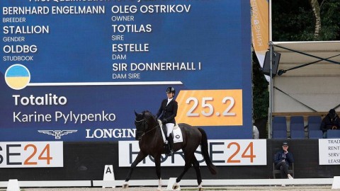 Ukrainian riders at Longines FEI/WBFSH Dressage World Breeding Championship